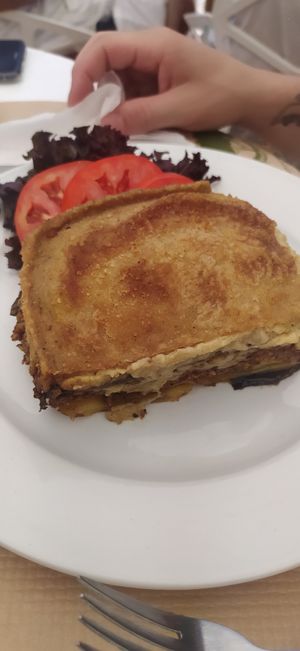 Moussaka vegan at Pulse in Crete
