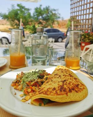Vegan omelette. at Pulse in Crete