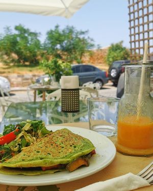 Vegan omelette. at Pulse in Crete