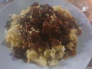 Red wine beef casserole at Pulse in Crete