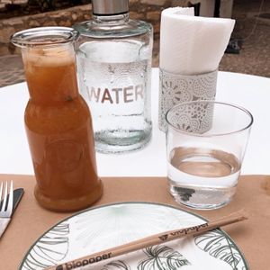 Orange and ginger juice at Pulse in Crete