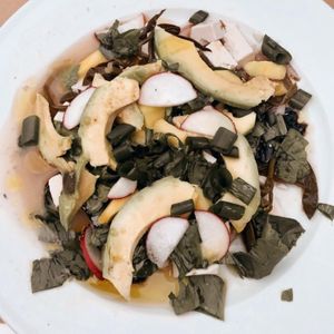 Tofu ceviche with avocado and mango at Pulse in Crete