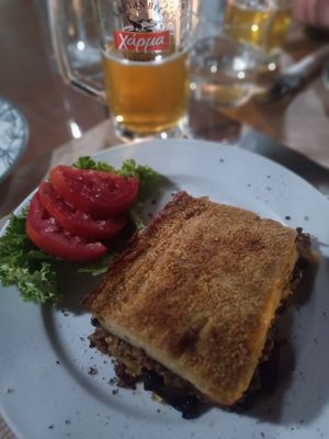 Vegan moussaka at Pulse in Crete