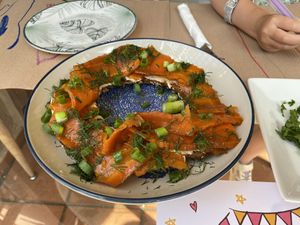 Vegan Salmon at Pulse in Crete