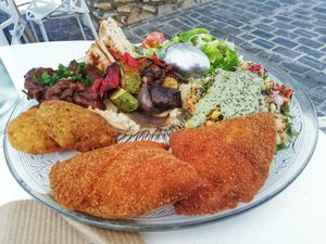 Mixed meze plate #1 at Pulse in Crete