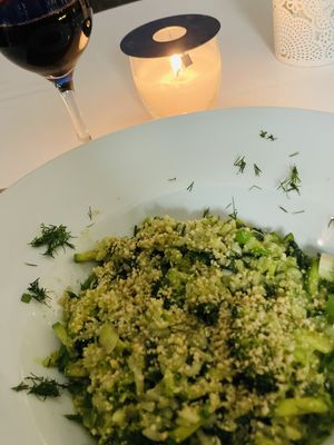 Green risotto  at Pulse in Crete