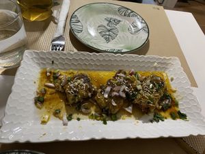 Turnip cake   at Pulse in Crete