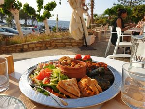 Mezze and beautiful view at Pulse in Crete