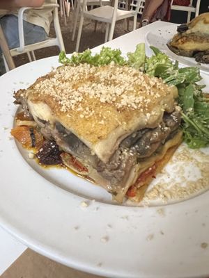 Rainbow lasagna  at Pulse in Crete