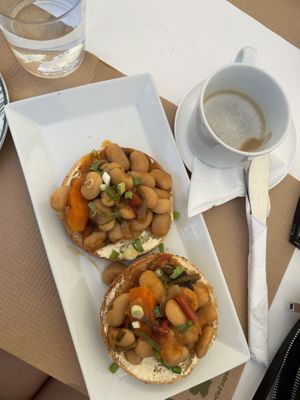 Bean toast  at Pulse in Crete