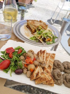 Mushroom pate and lasagne at Pulse in Crete