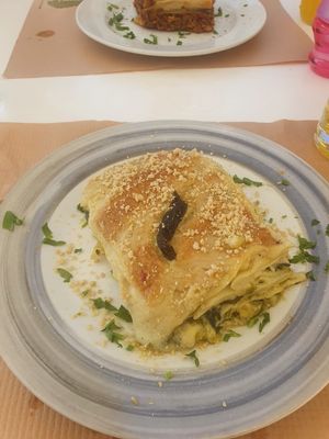 Summer greens lasagne   at Pulse in Crete
