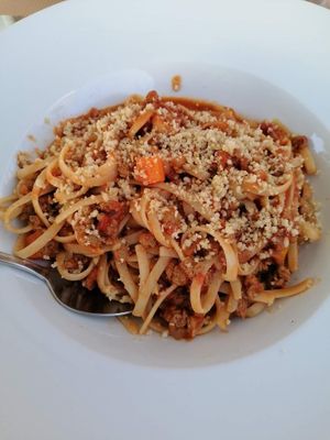 Bolognese - Pasta dish of the day at Pulse in Crete