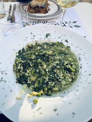 The green risotto.   at Pulse in Crete