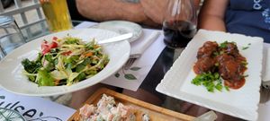 Manchurian meatballs & salad at Pulse in Crete