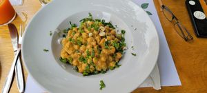 Chickpea dish at Pulse in Crete
