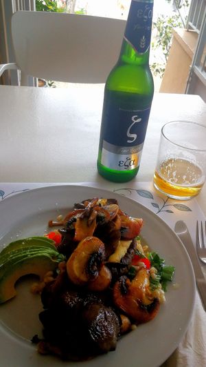 I had to stop several times just to take in the amazing flavours and textures in this Mushroom Medley. at Pulse in Crete