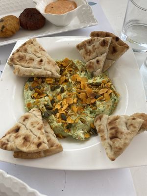 Green Goddess Whipped Feta (with Pita bread)  at Pulse in Crete