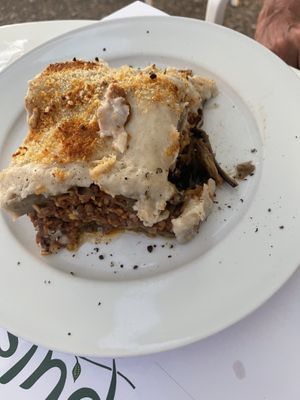 Moussaka ) The béchamel😋  at Pulse in Crete