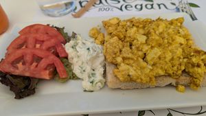 Tofu scramble (breakfast menu) at Pulse in Crete