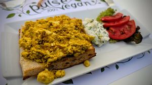 Smashed tofu (breakfast menu) at Pulse in Crete