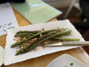 Roasted asparagus - Pulse, Chania  at Pulse in Crete