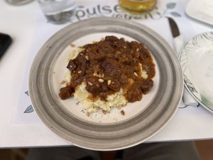 Vegan beef casserole - Pulse, Chania  at Pulse in Crete