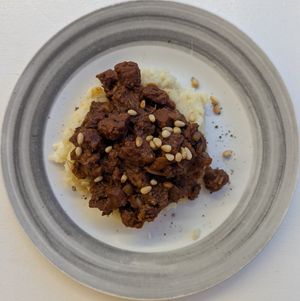 Red Wine Beefless Beef Casserole at Pulse in Crete