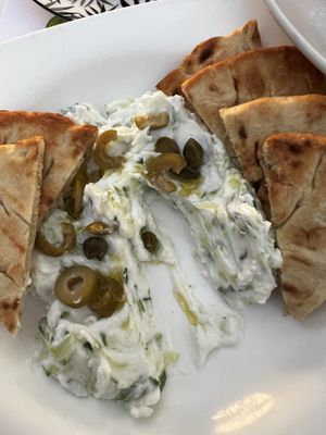 Tzatziki (coconut cream)  at Pulse in Crete