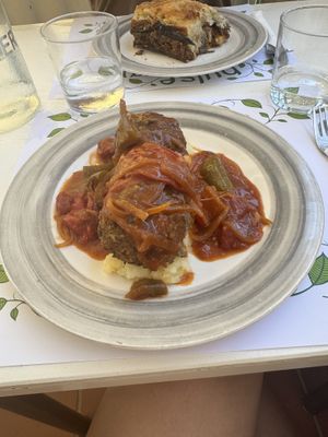 Eatballs with mashed potatoes  at Pulse in Crete