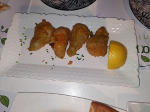 Fried aubergines at Pulse in Crete
