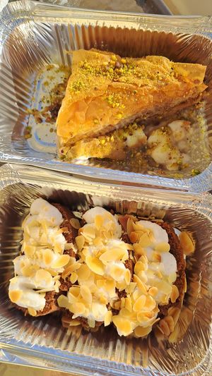 Baklava and carrot cake at Pulse in Crete