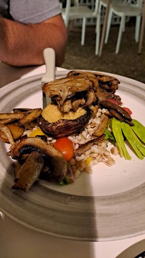 Main dish with mushrooms at Pulse in Crete