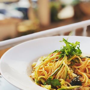 Vegan pasta  at Pulse in Crete