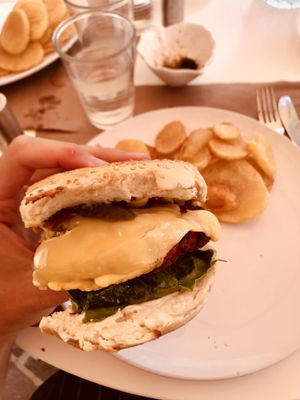 Flowing cheese at Pulse in Crete