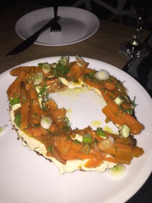 carrot lox and vegan cream cheese at Pulse in Crete