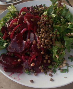 Beetroot and pinenut salad at Pulse in Crete