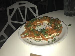 Cured marinated carrots with cashew cream cheese & toasted local koulouri! at Pulse in Crete