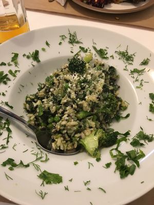 Green risotto at Pulse in Crete