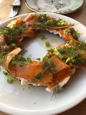 Delicious carrot lox!! at Pulse in Crete
