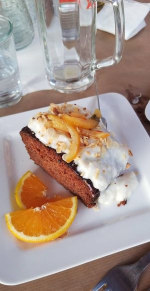 Carrot cake at Pulse in Crete