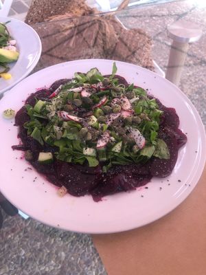 Betterave carpaccio at Pulse in Crete