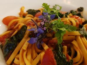 Chef's Special Fresh Vegan Pasta at Krallerhof in Leogang