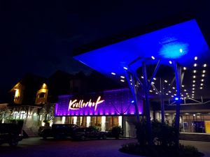 Entrance at night at Krallerhof in Leogang