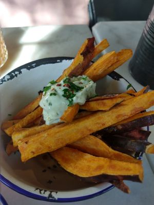 Sweet potato at HUmmUS in The Hague