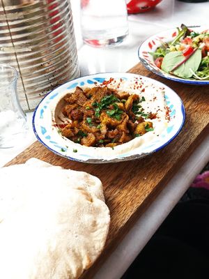Shoarma combo at HUmmUS in The Hague