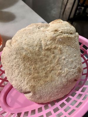 Freshly baked pita’s  at HUmmUS in The Hague