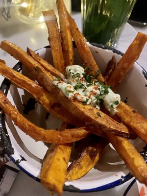 Sweet potato fries  at HUmmUS in The Hague