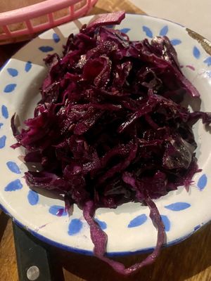 Red cabbage salad  at HUmmUS in The Hague