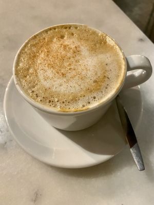Soy milk cappuccino   at HUmmUS in The Hague